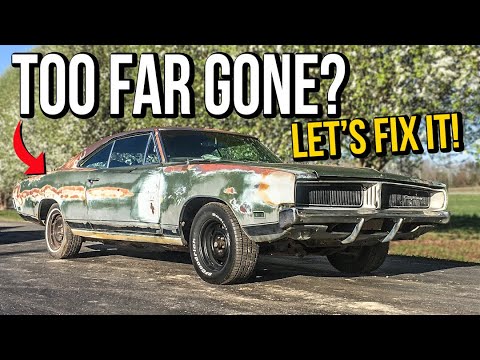 REVIVING Dylan McCool’s 1969 Charger! How Bad Is This Thing Really? Floor Pans and Paint To The Rescue!