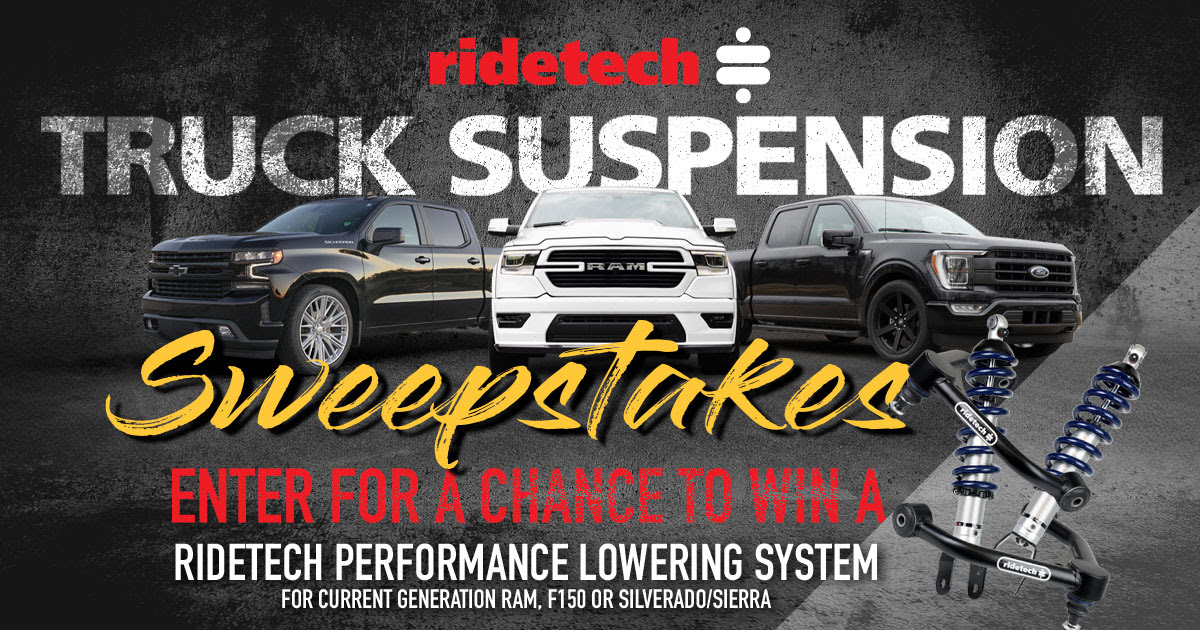 Win A Free Suspension System! The Ridetech Truck Suspension System Sweepstakes Is LIVE!